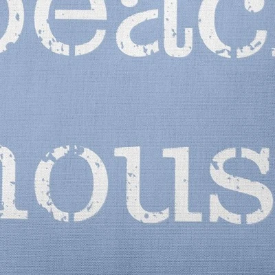 18"x18" 'Beach House' Square Throw Pillow Blue - E By Design 3 18"x18" 'Beach House' Square Throw Pillow Blue - E By Design