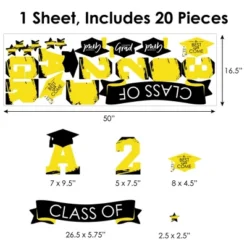 Big Dot Of Happiness Yellow Class Of 2023 Graduation Party Wall Decals Set Of 20 -Home Decor Shop GUEST f7e663ca 8b71 4aa8 9eac 195bb235c227