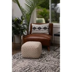 BirdRock Home Square Pouf Foot Stool Ottoman For Living Room & Bedroom - Natural 7 BirdRock Home Square Pouf Foot Stool Ottoman For Living Room & Bedroom - Natural -Home Decor Shop GUEST f82ce245 b7e6 4ff6 a48c 1402bbeb68ee