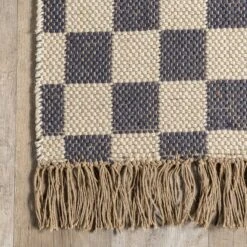 NuLOOM Connie Checkered Wool/Jute Tasseled Area Rug -Home Decor Shop GUEST f89c6463 3995 4f72 9768 e38710be7520