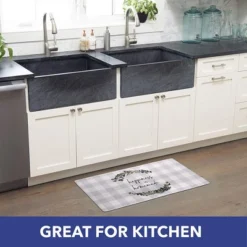 J&V TEXTILES Anti Fatigue Kitchen Mat Cushioned Anti Fatigue, Non Slip Waterproof Mat Standing Desk, 20x36x1/2 Inches (Happy Is Homemade) -Home Decor Shop GUEST f8f410ee c87b 4608 9d13 26eafe38ad85