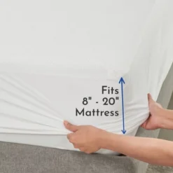 Waterproof Mattress Protector - Noiseless, Machine Washable, Easy-on Fitted Style By California Design Den -Home Decor Shop GUEST fa0994b3 c071 4303 88bc 7b9da1e28fed