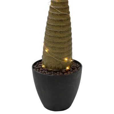 Northlight 38" LED Lighted Potted Artificial Palm Plant 5 Northlight 38" LED Lighted Potted Artificial Palm Plant - Image 3