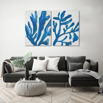 (Set Of 2) Blue Watercolor Seaweed Painitng By Jetty Home Wall Art Set - Americanflat 5 (Set Of 2) Blue Watercolor Seaweed Painitng By Jetty Home Wall Art Set - Americanflat - Image 3