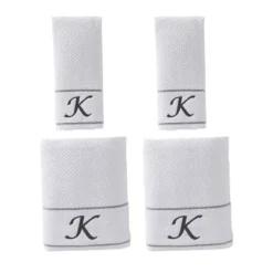 4pc Monogram Bath/Hand Towel Set White - SKL Home -Home Decor Shop GUEST fa873f01 2f75 4929 b378 52c4b1a1d511