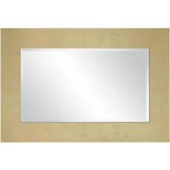 Noble Park Jeneva Rectangular Vanity Wall Mirror Modern Beveled Shiny Gold Leaf Wood Frame 27" Wide For Bathroom Bedroom Living Room Home Office House -Home Decor Shop GUEST fb41385d 80b5 4f81 8415 1d82aab9de2c