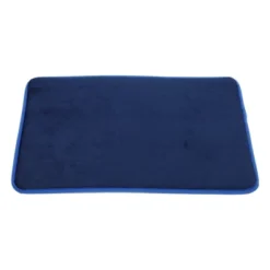 Unique Bargains Solid Color Pattern Bathroom Rugs Polyester Bath Mat Machine Washable Navy Blue 60x40cm -Home Decor Shop GUEST fb55ec30 9978 4b0f 83cb 6a30939d0a60