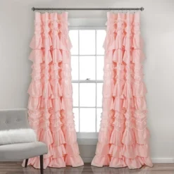 Home Boutique Kemmy Window Curtain Panel Peachy Pink 52X84