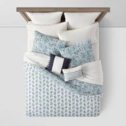 12pc Reversible Paisley Print Comforter & Sheets Set Blue/Dark Teal Blue - Threshold™ 15 12pc Reversible Paisley Print Comforter & Sheets Set Blue/Dark Teal Blue - Threshold™ -Home Decor Shop GUEST fe253a34 1700 4fed 8295 3a12639e7b99