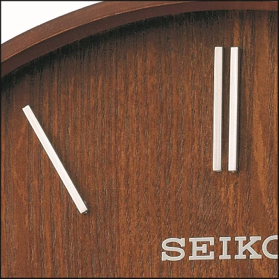Seiko 13" Maddox Wooden Wall Clock, Brown 4 Seiko 13" Maddox Wooden Wall Clock, Brown - Image 2