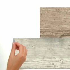 RoomMates Distressed Barn Wood Plank Peel And Stick Wallpaper Giant Wall Decals Brown -Home Decor Shop GUEST fede018f cff1 42b5 9983 29a0ad19cc43