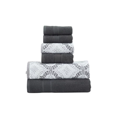 Modern Threads 6 Piece Cotton Jacquard Towel Set, Capri. 4 Modern Threads 6 Piece Cotton Jacquard Towel Set, Capri. - Image 2